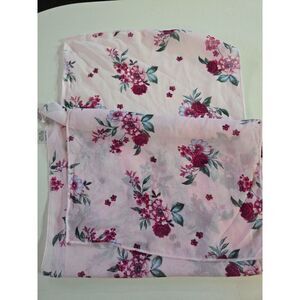 Pink & Violet XL Floral Print Sheer Scarf Lightweight whimsigoth fairy core